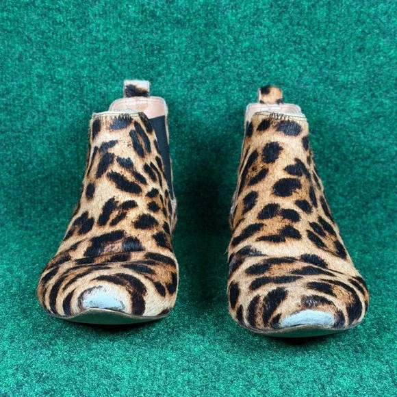 Madewell Leopard Calf Hair Chelsea Ankle Boot Pointed Toe Womens 8.5 E2241 - Picture 6 of 14
